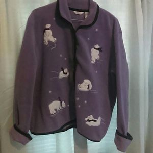 Christopher & Banks Fleece with Polar Bears M
